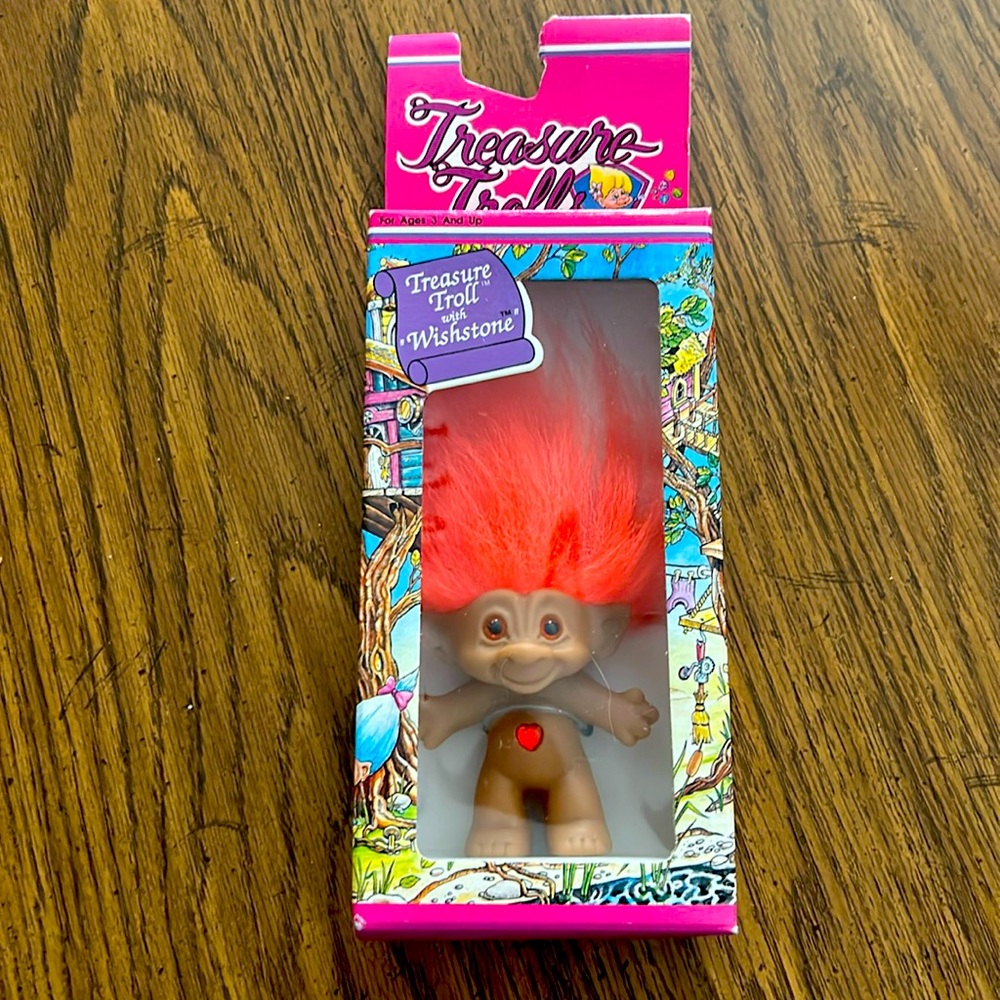 ACE vintage Treasure Troll  orange hair